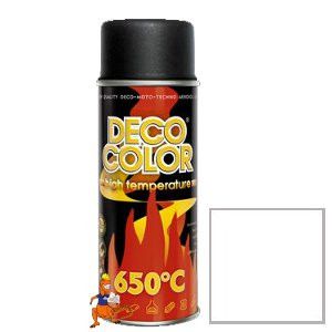 LAKIER SPRAY HIGH TEMPERATURE DECO COLOR KOLOR BIAŁY 400ML FIRMY CHEMMO